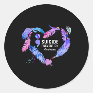 Heart You , Suicide Prevention Awareness Classic Round Sticker