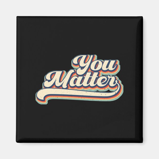 Heart You Suicide Prevention Awareness Retro Vinta Magnet (Front)