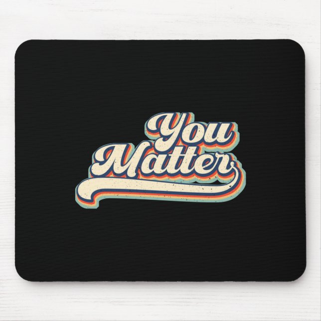 Heart You Suicide Prevention Awareness Retro Vinta Mouse Mat (Front)