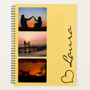 Heart Your Name Photo Script Custom Gift Planner