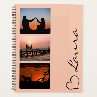 Heart Your Name Photo Script Custom Gift Planner