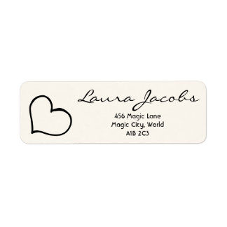 Heart Your Name Script Custom Gift Address Labels