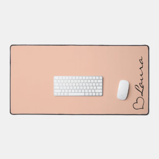 Heart Your Name Script Custom Gift Desk Mat