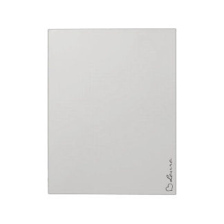 Heart Your Name Script Custom Gift Notepad