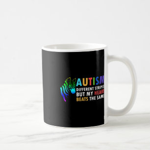 Heart Zebra Saying Inspirational Autism Awareness  Coffee Mug