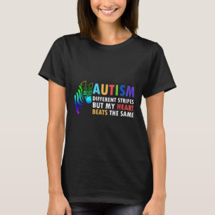 Heart Zebra Saying Inspirational Autism Awareness T-Shirt
