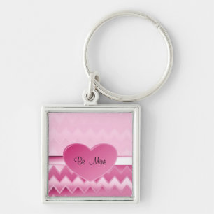 Heart zigzag-Pink Key Ring