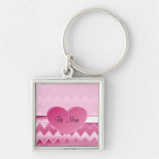 Heart zigzag-Pink Key Ring
