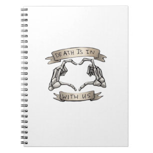 Heartagram - Death Is Classic - Skeleton Hand Hear Notebook