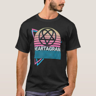 Heartagram Pentagram Retro T-Shirt