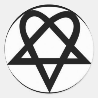 heartagramHIM Classic Round Sticker