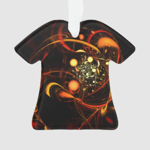 Heartbeat Abstract Art Acrylic Shirt Ornament