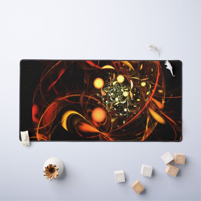 Heartbeat Abstract Art Desk Mat (Kids Table)