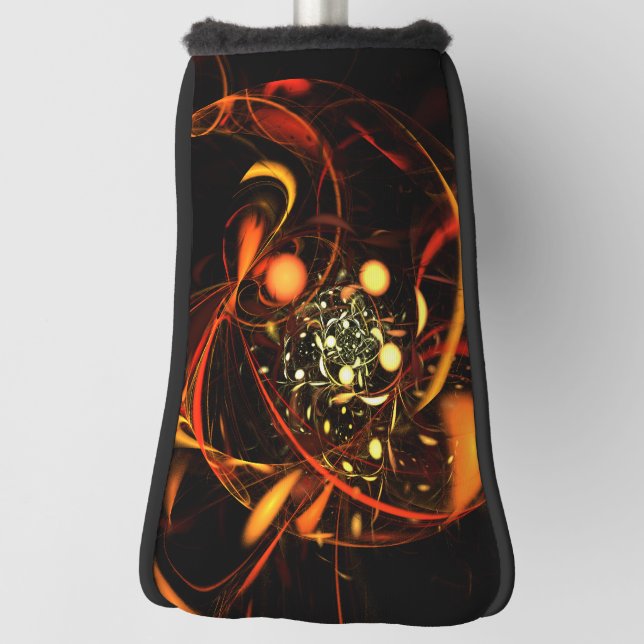 Heartbeat Abstract Art Golf Head Cover (Rotate 90)