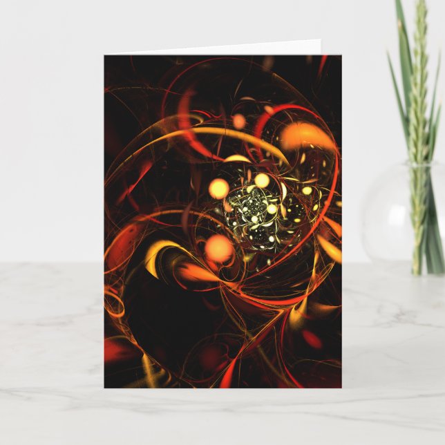 Heartbeat Abstract Art Greeting Card (Front)