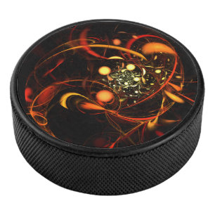 Heartbeat Abstract Art Hockey Puck