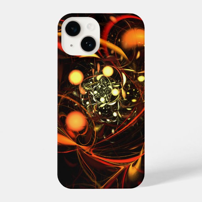 Heartbeat Abstract Art iPhone Case (Back)