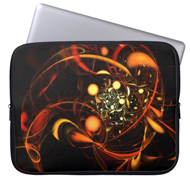 Heartbeat Abstract Art Laptop Sleeve (Front)