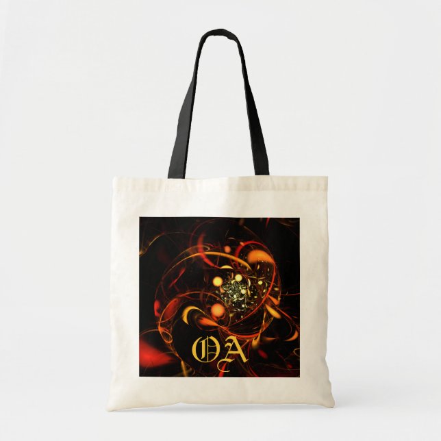 Heartbeat Abstract Art Monogram Bag (Front)