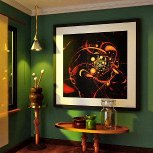 Heartbeat Abstract Art Poster