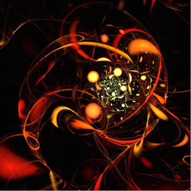 Heartbeat Abstract Art Standing Photo Sculpture (Front)