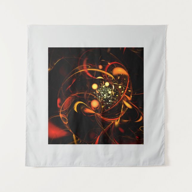 Heartbeat Abstract Art Tapestry (Front)