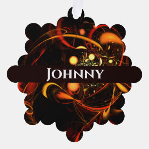 Heartbeat Abstract Art Tree Decoration Card