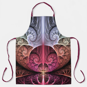 Heartbeat, Abstract Surreal Fantasy Fractal Art Apron