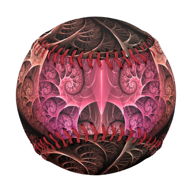 Heartbeat, Abstract Surreal Fantasy Fractal Art Baseball (Front)