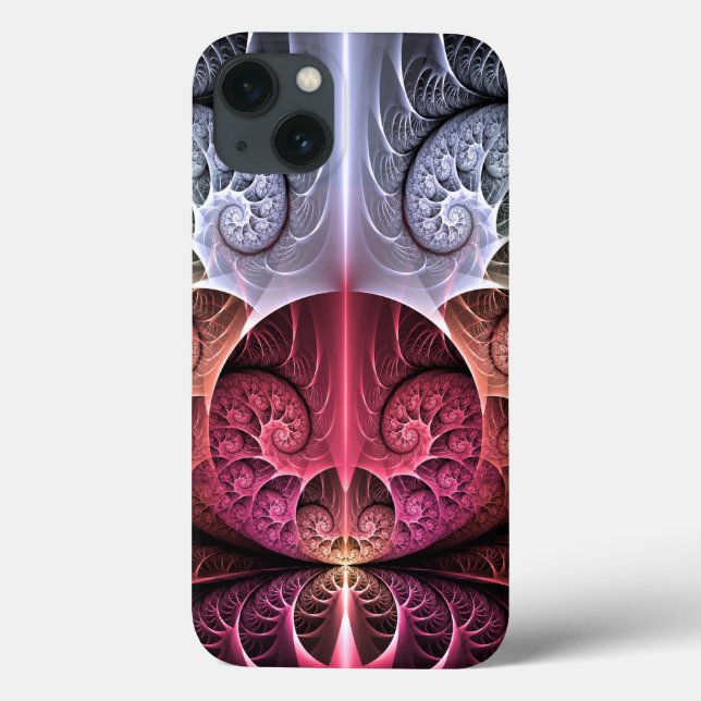 Heartbeat, Abstract Surreal Fantasy Fractal Art Case-Mate iPhone Case (Back)