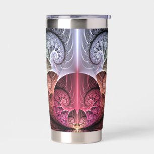 Heartbeat, Abstract Surreal Fantasy Fractal Art Insulated Tumbler
