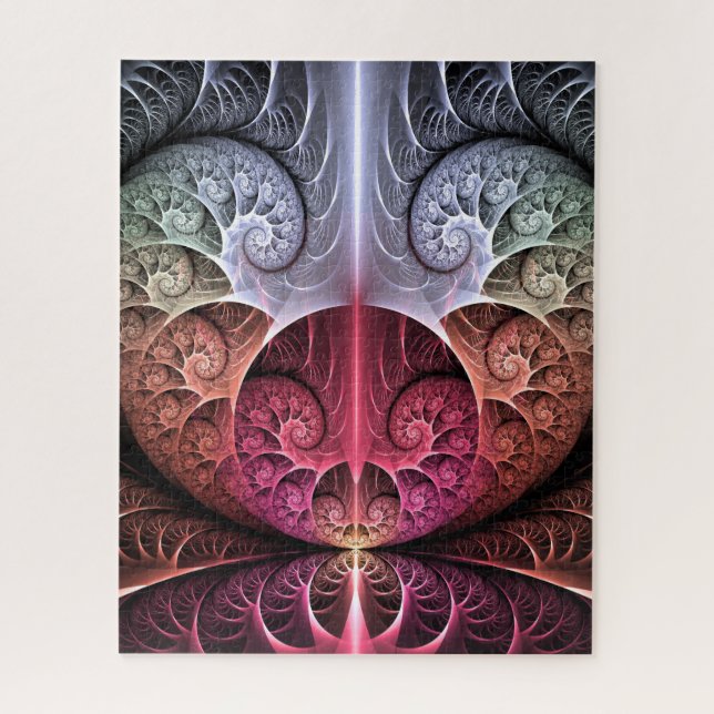 Heartbeat, Abstract Surreal Fantasy Fractal Art Jigsaw Puzzle (Vertical)