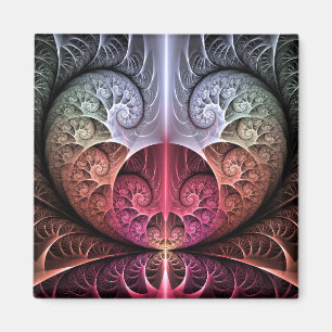 Heartbeat, Abstract Surreal Fantasy Fractal Art Magnet