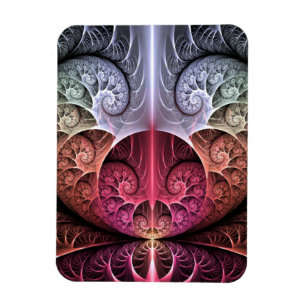 Heartbeat, Abstract Surreal Fantasy Fractal Art Magnet