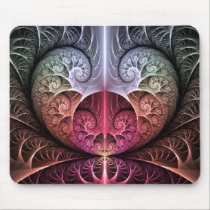 Heartbeat, Abstract Surreal Fantasy Fractal Art Mouse Mat
