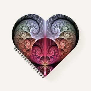 Heartbeat, Abstract Surreal Fantasy Fractal Art Notebook