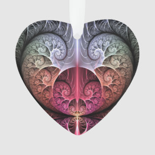 Heartbeat, Abstract Surreal Fantasy Fractal Art Ornament