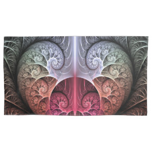 Heartbeat, Abstract Surreal Fantasy Fractal Art Pillowcase