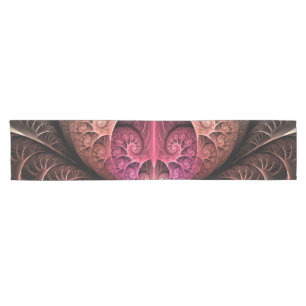 Heartbeat, Abstract Surreal Fantasy Fractal Art Short Table Runner