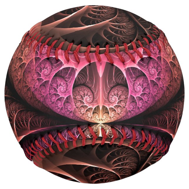 Heartbeat, Abstract Surreal Fantasy Fractal Art Softball (Front)