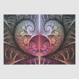 Heartbeat, Abstract Surreal Fantasy Fractal Art Tissue Paper