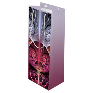 Heartbeat, Abstract Surreal Fantasy Fractal Art Wine Gift Bag