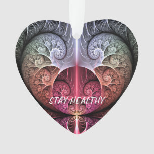 Heartbeat, Abstract Surreal Fantasy Fractal Text Ornament