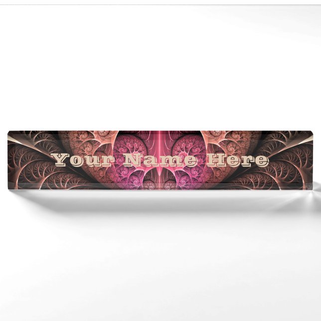 Heartbeat, Abstract Surreal Fantasy Fractal Title Nameplate (Front)