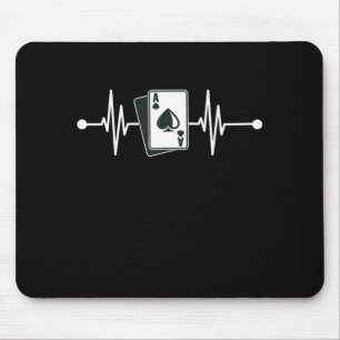 Heartbeat Ace Spades Cards Casino Player Poker Gam Mouse Mat