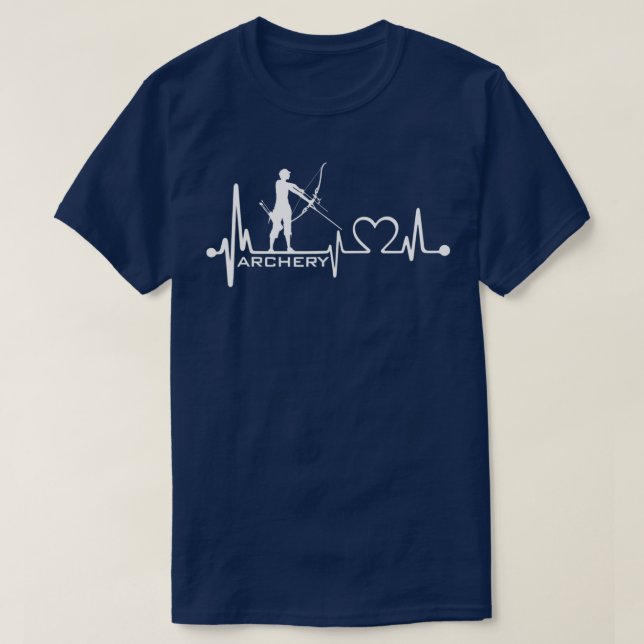 Heartbeat Archery I Bowhunting I Archer I Archery  T-Shirt (Design Front)