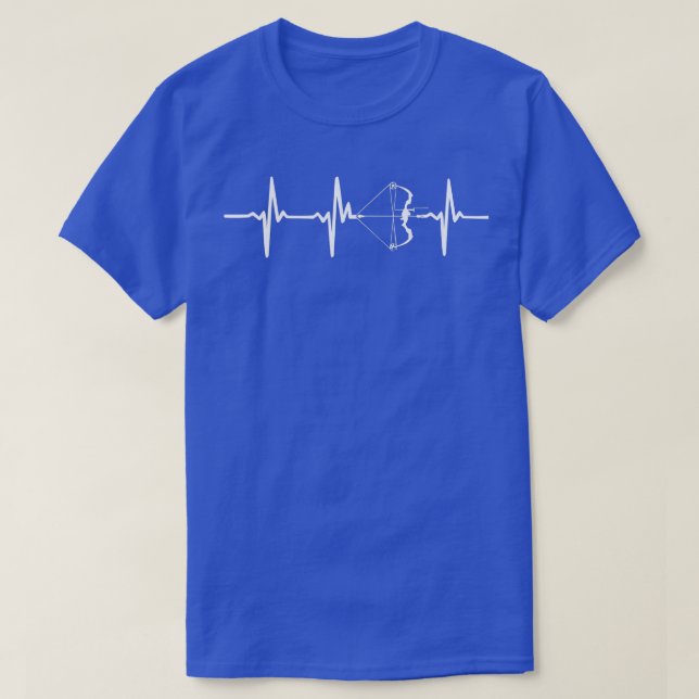 Heartbeat Archery TShirt With Bow For Archers (Design Front)