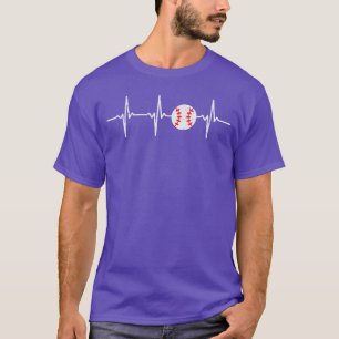 Heartbeat Baseball Catcher Player Coach Fans Men W T-Shirt