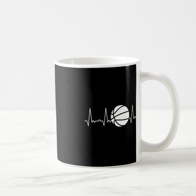 Heartbeat Basketball 1 Coffee Mug (Right)