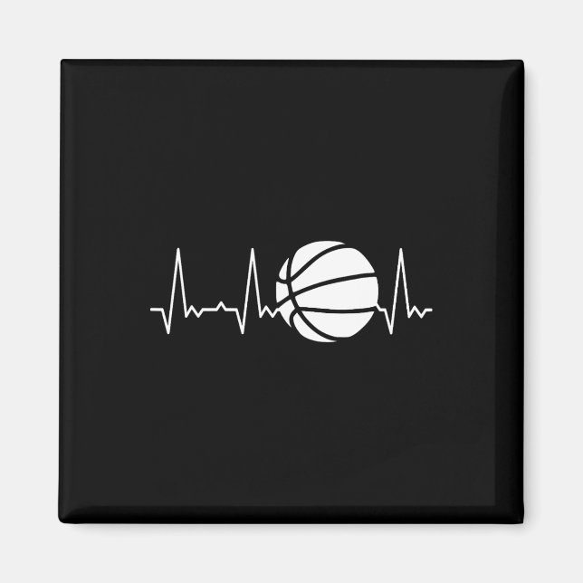 Heartbeat Basketball 1 Magnet (Front)